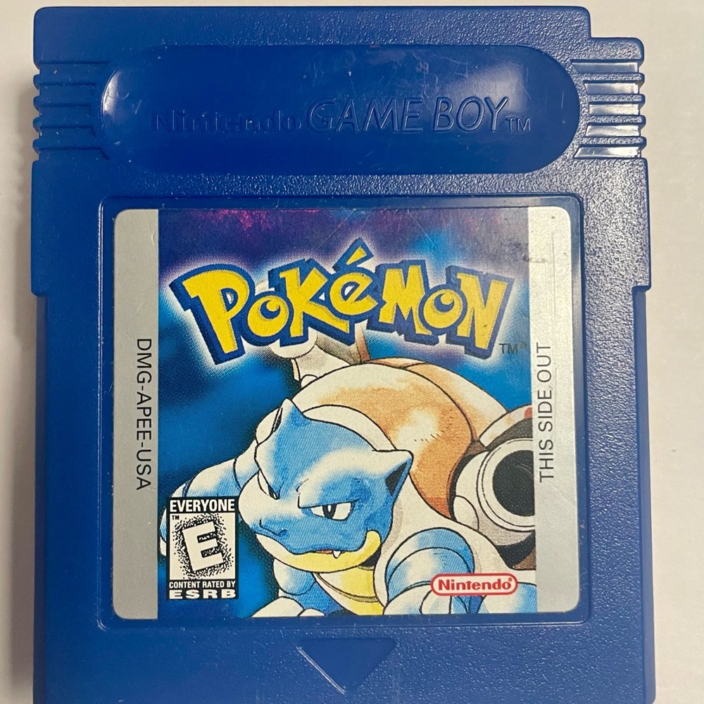 First Edition- Nintendo Pokémon Blue Game Cartridge